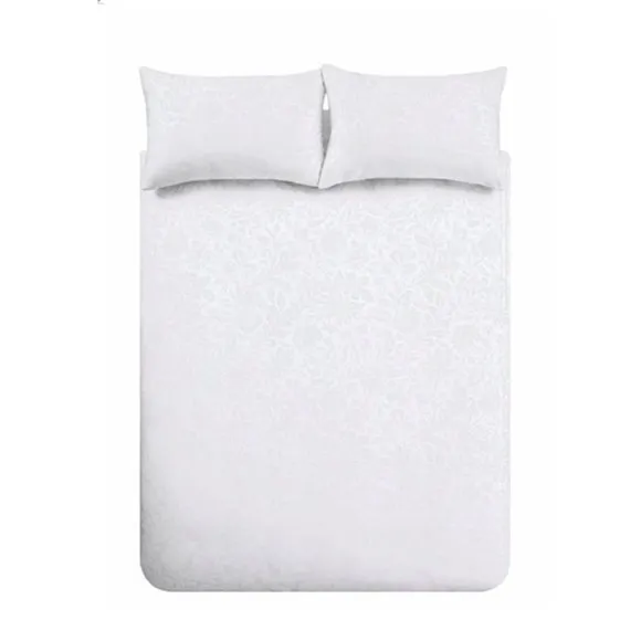 Bianca Fleur Matelasse Jacquard 100% Cotton Duvet Cover & Pillowcase Set 5