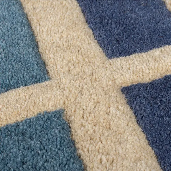 Retro Blocks Carved Wool Rug 2