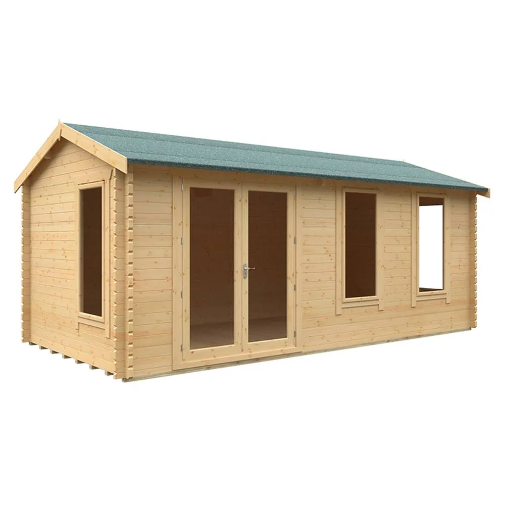 Buttercup Farm 20x10 The Sherborne 44mm Cabin - L595 x W295 x H272.6 cm in Natural