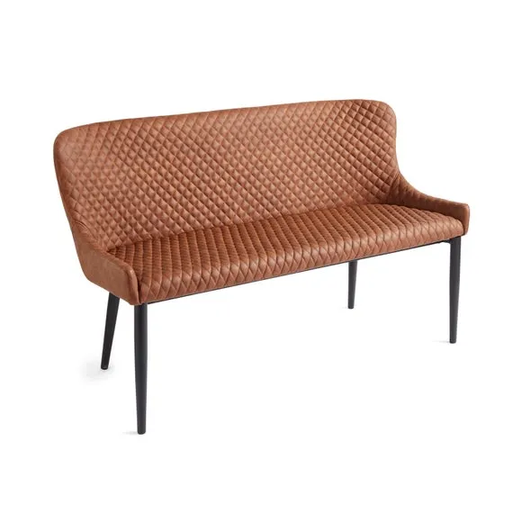 Montreal 2 Seater Dining Bench, Faux Leather, 133cm 4