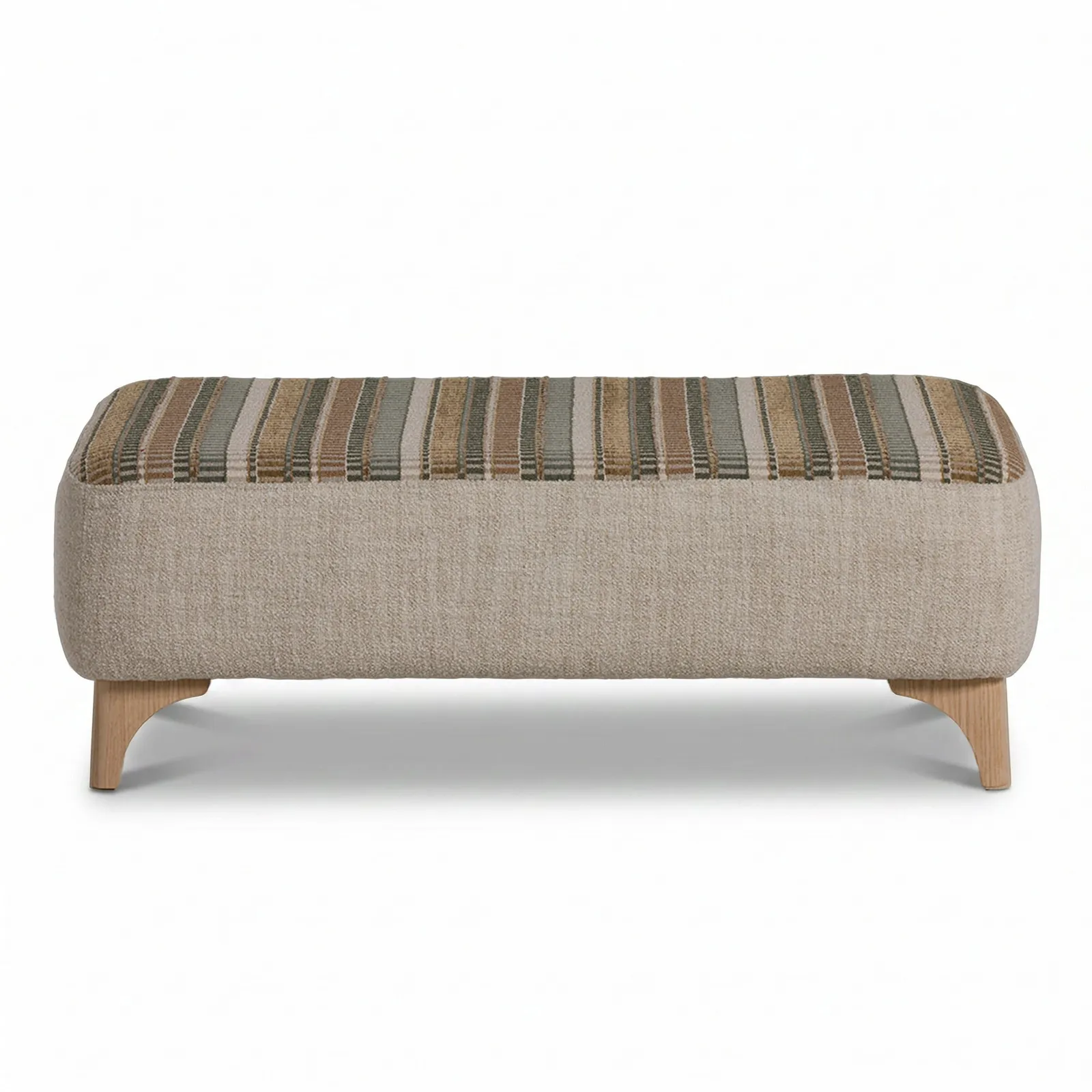 Calloway Bench Stool Natural Oak Foot, Neutral Fabric | Barker & Stonehouse 3