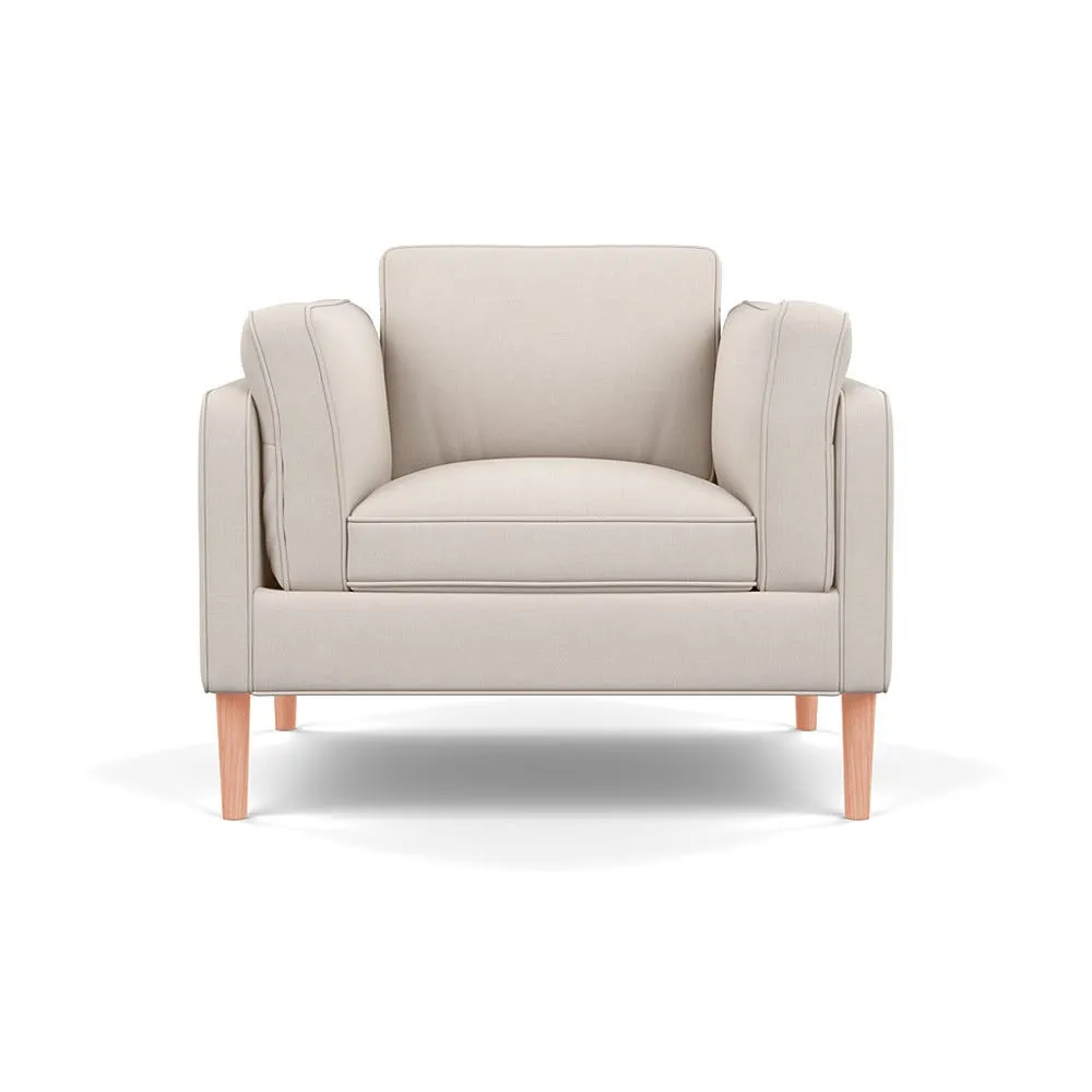 Heal's Sonno Armchair Siena Cotton Natural Natural Feet