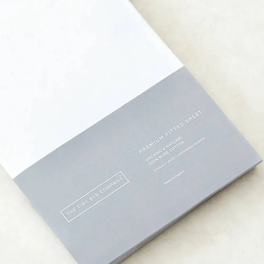 The Tiny Bed Company Premium Cotton Fitted Sheet to fit Chicco Next2Me Crib - 83 x 50cm in White