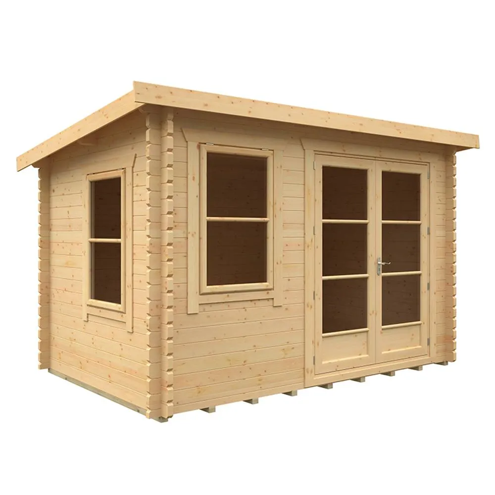 Buttercup Farm 12x8 The Belton 44mm Cabin - L355 x W235 x H232.8 cm in Natural