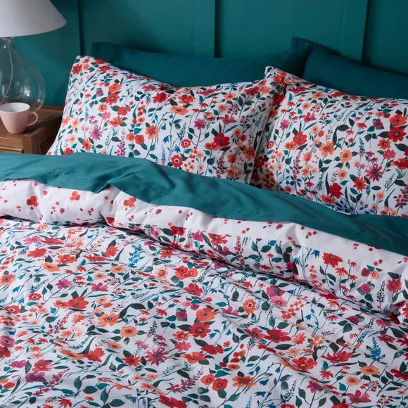 Meadow Floral Polycotton Duvet Cover & Pillowcase Set 2