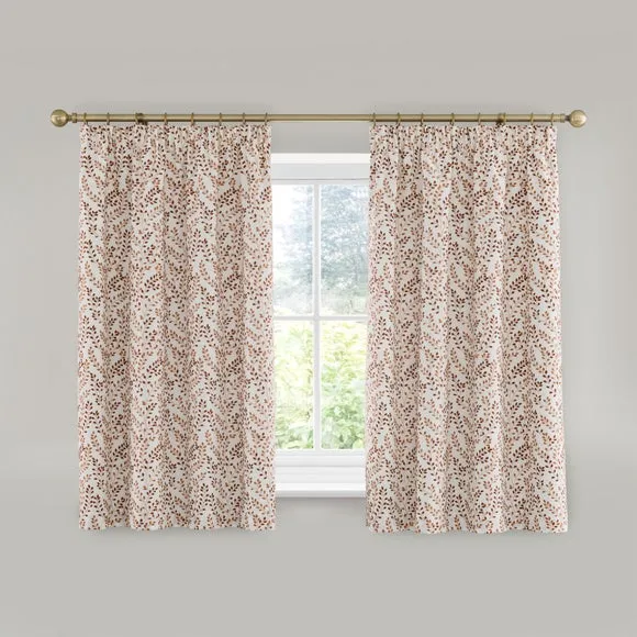 Shimla Embroidered Floral Pencil Pleat Curtains 5