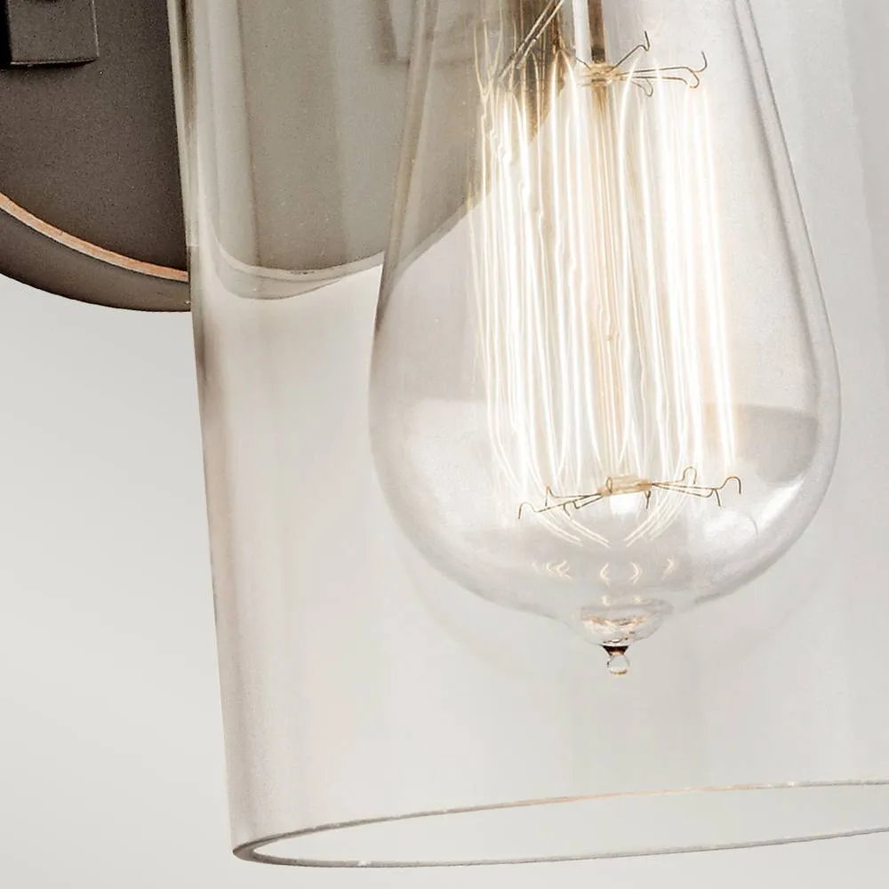 Netlighting Brinley 1 Light Wall Light Olde Bronze E27 in Brown 5