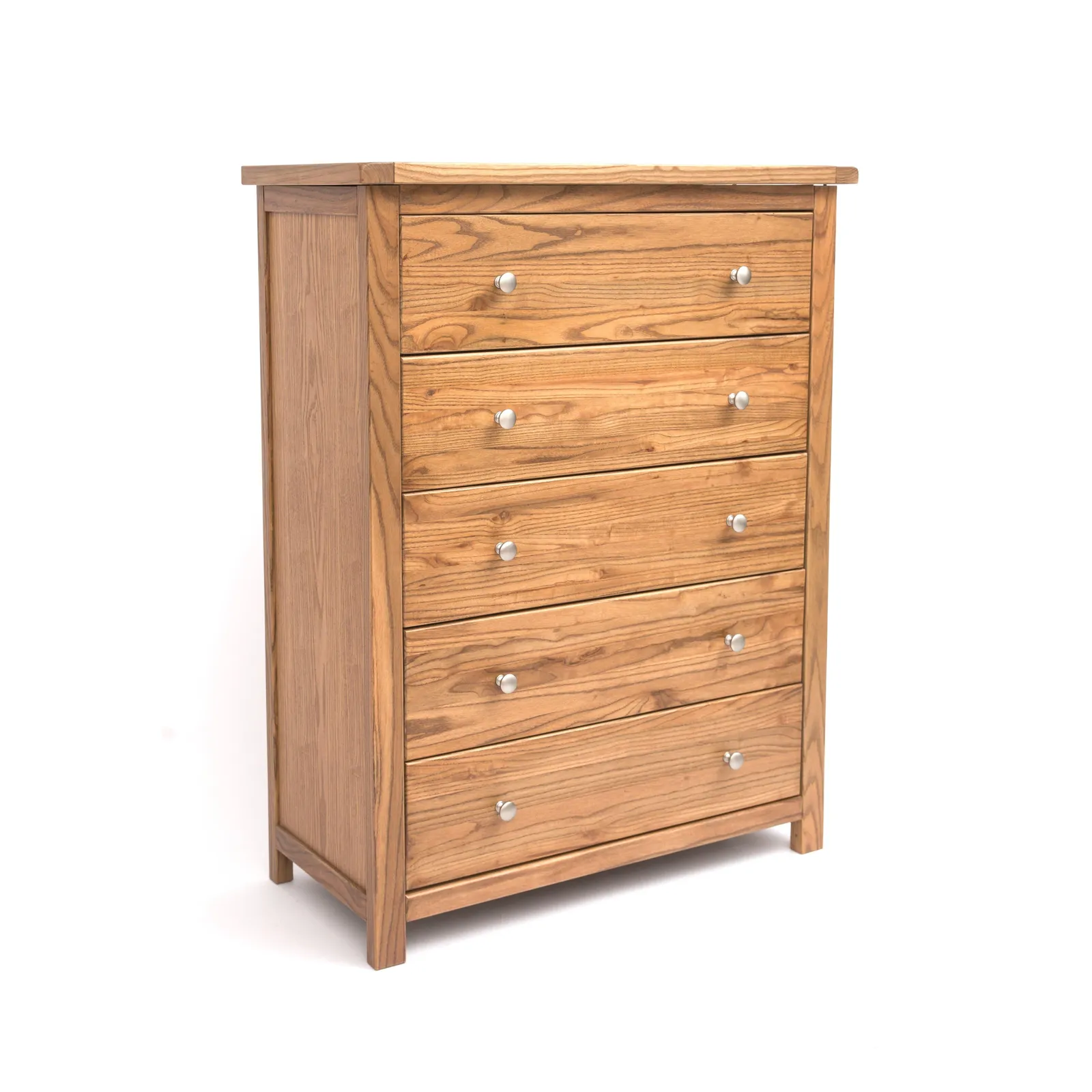 Cabinet Bits Trivento 5 Drawer Chest of Drawers Chrome Knob in Natural 2
