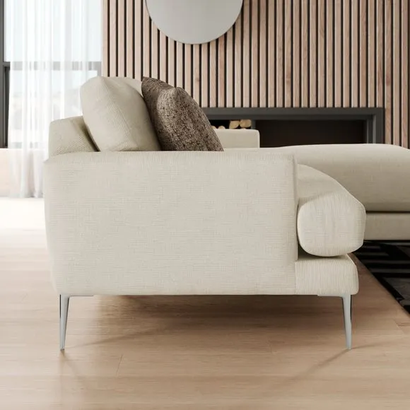 Lawson Chunky Tonal Weave Corner Chaise Sofa 2