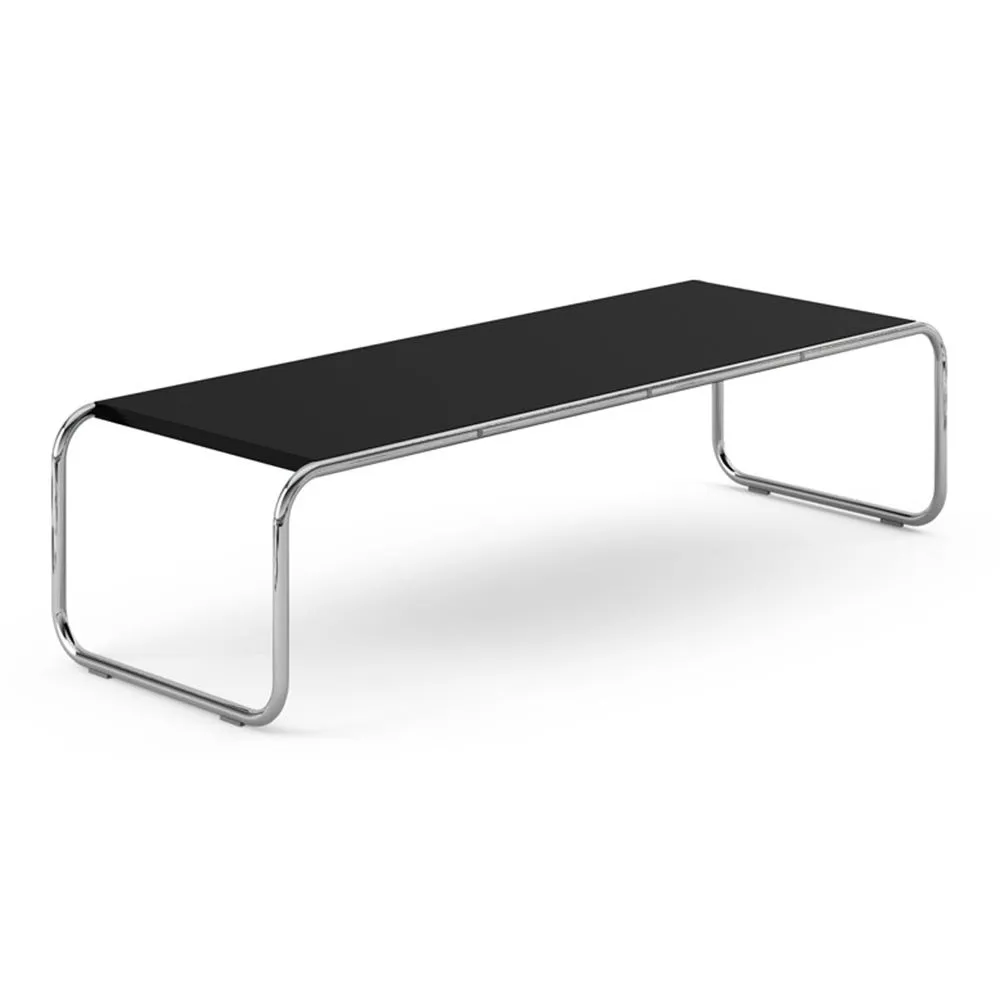 Knoll Laccio Low Table Rectangular Black Laminate 3