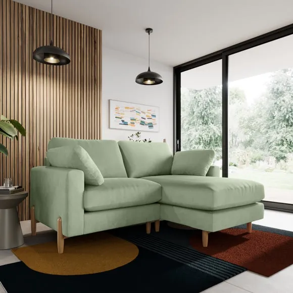 Apollo Vintage Velvet Corner Chaise Sofa 1