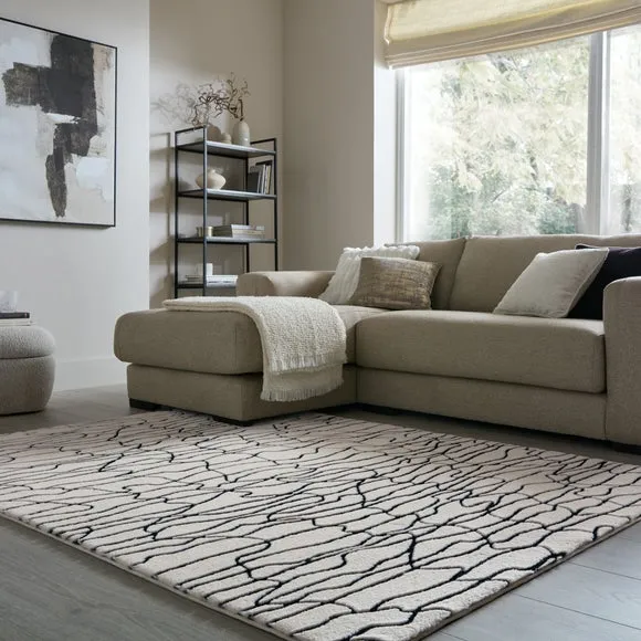 Faron Abstract Faux Fur Luxe Rug 1