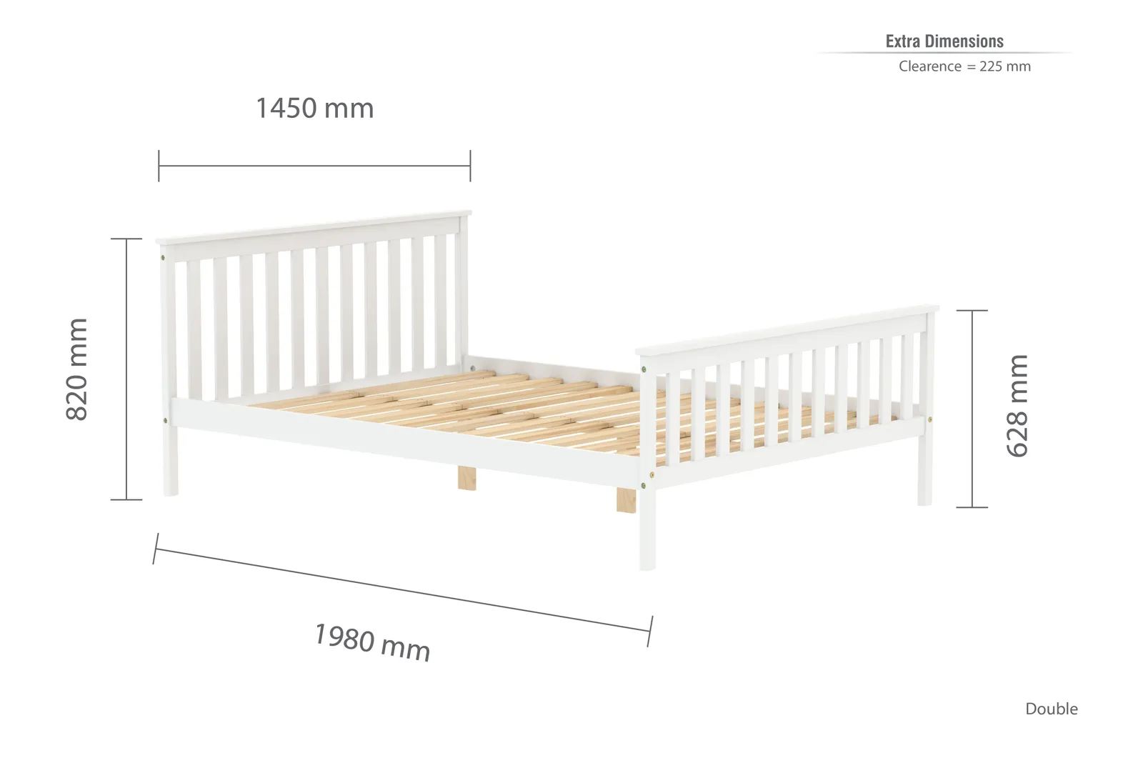 Birlea Oxford Bed in White 6