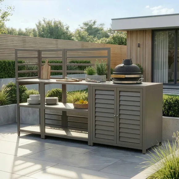Maze Napoli 3 Piece Outdoor Kitchen Set with Kamado Café