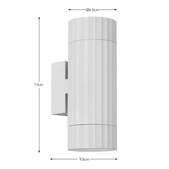 Georgi Ribbed 2 Light Outdoor Wall Light 6