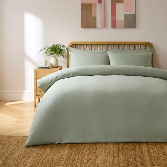 Simply Brushed Cotton Duvet Cover and Pillowcase Set 1