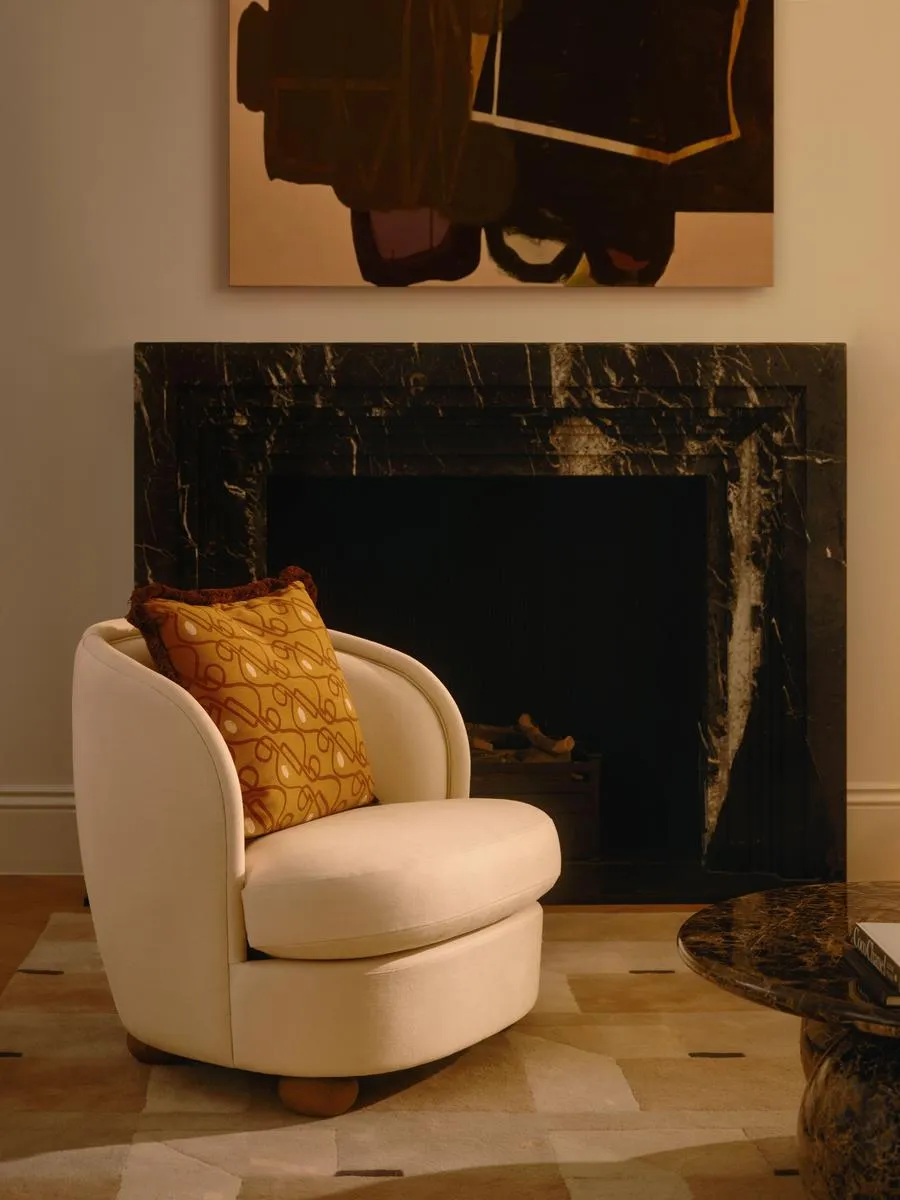 Tilney Square Cushion, Ochre