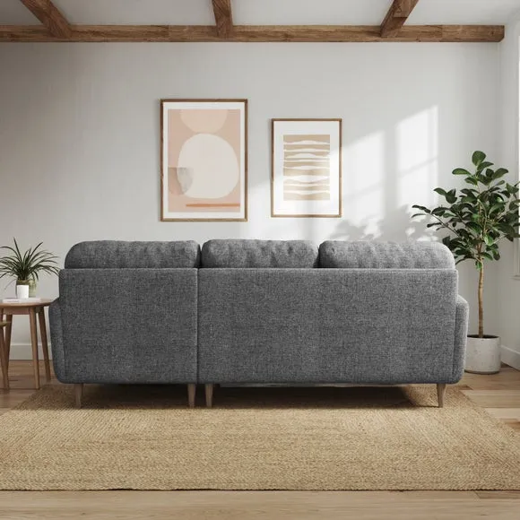 Sven Tonal Weave Large Corner Chaise Sofa 3