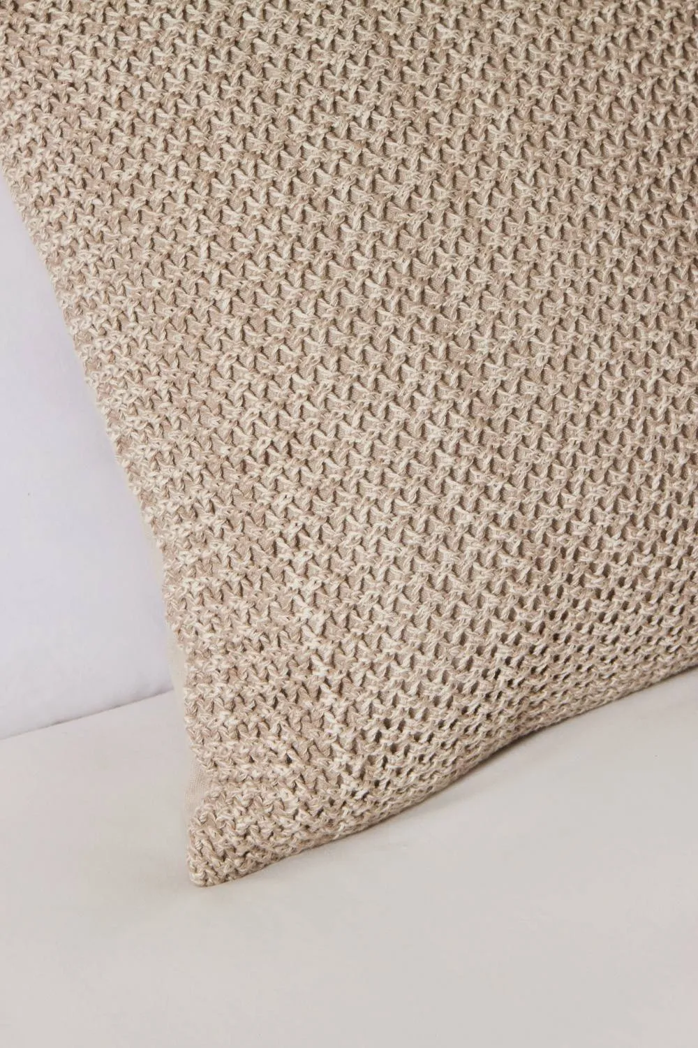 BHS Knitted Grey Cushion 2