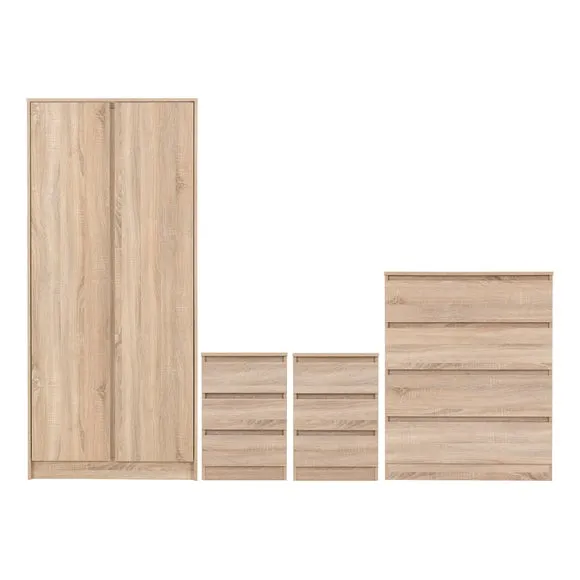 Walker Double Wardrobe Bedroom Furniture Set 1
