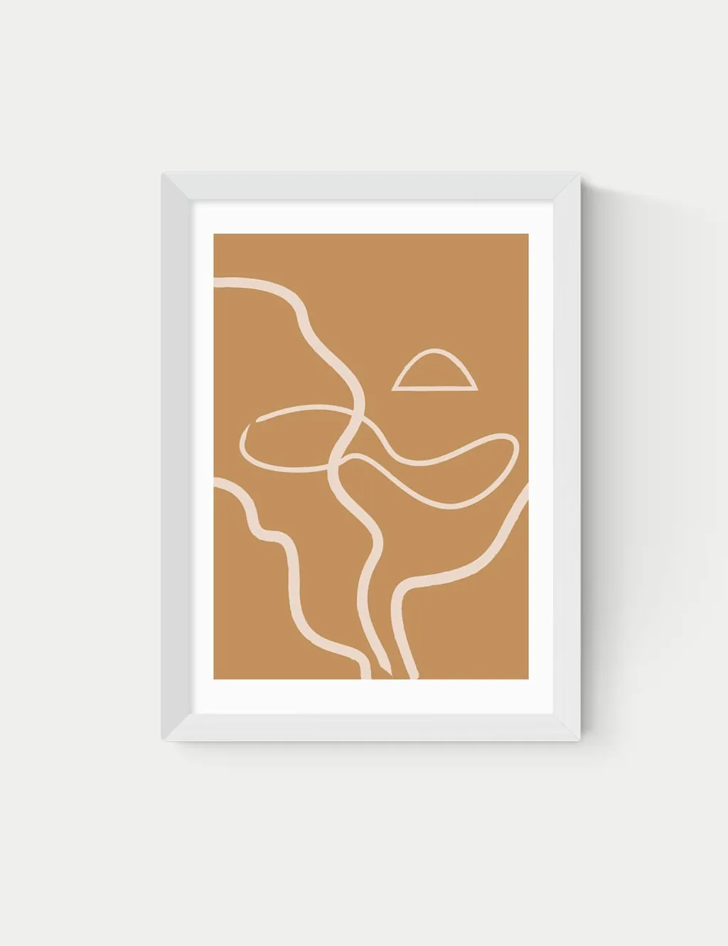 East End Prints The Line Framed Art White