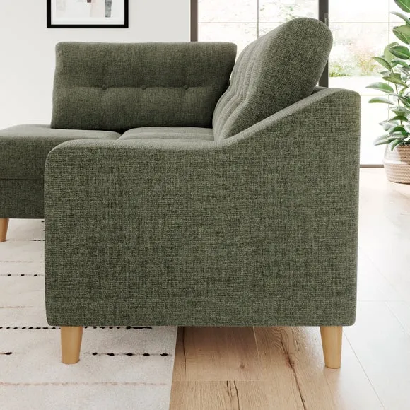 Baxter II Chenille Soft Texture Corner Chaise Sofa 3