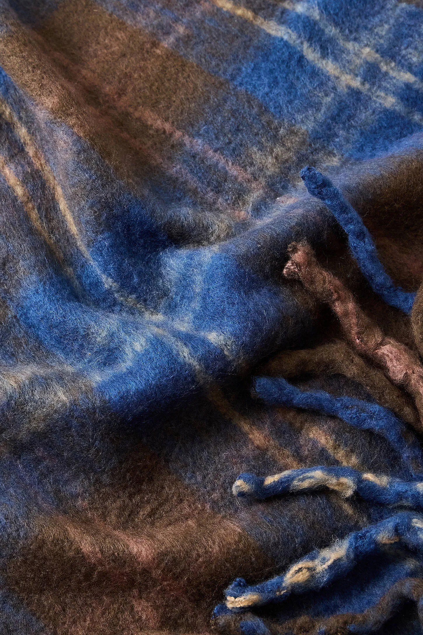 Blue Check Cosy Throw - Blue 2
