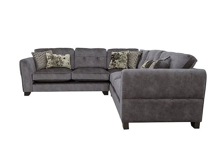 Mariah Large Fabric Classic Back Corner Sofa - Dapple Moleskin