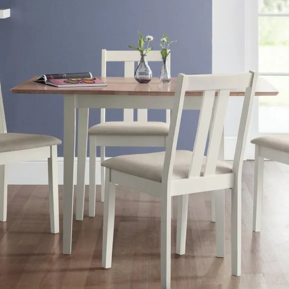 Return - Rufford 4 Seater Two-Tone Dining Table, Ivory