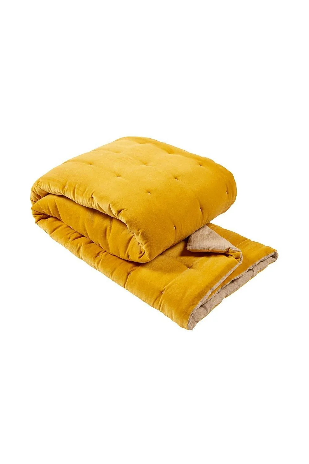 CHRISTY 'Jaipur' Quilted Velvet Throws in Yellow