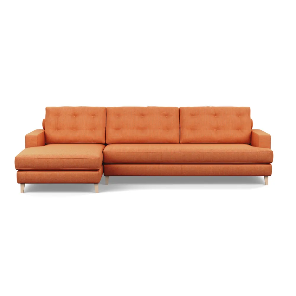 Heal's Mistral Left Hand Facing Corner Sofa Tejo Recycled Zinnia Natural Feet