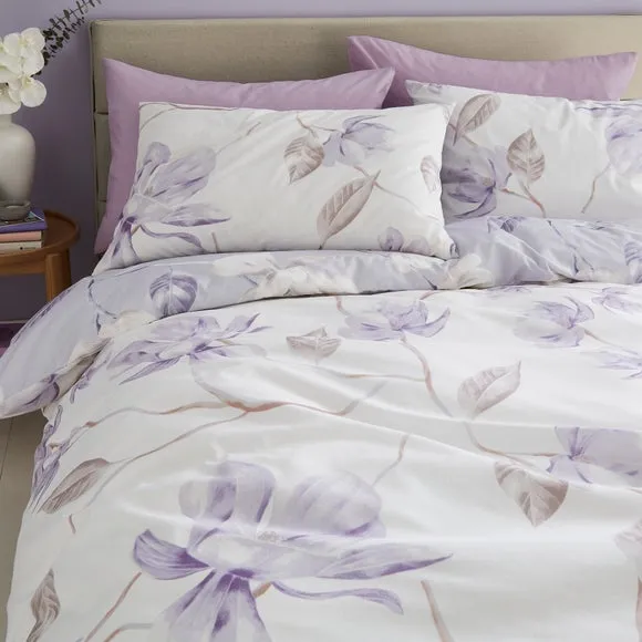 Lois Floral 144 Thread Count Reversible Duvet Cover & Pillowcase Set 4