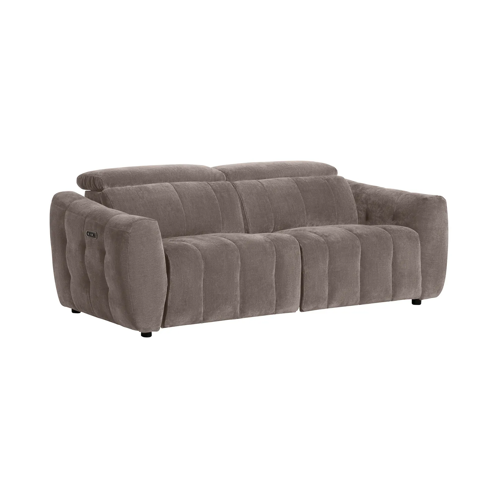 Montgomery 2.5 Power Seater & Headrest Recliner Sofa, Grey Fabric | Barker & Stonehouse 2