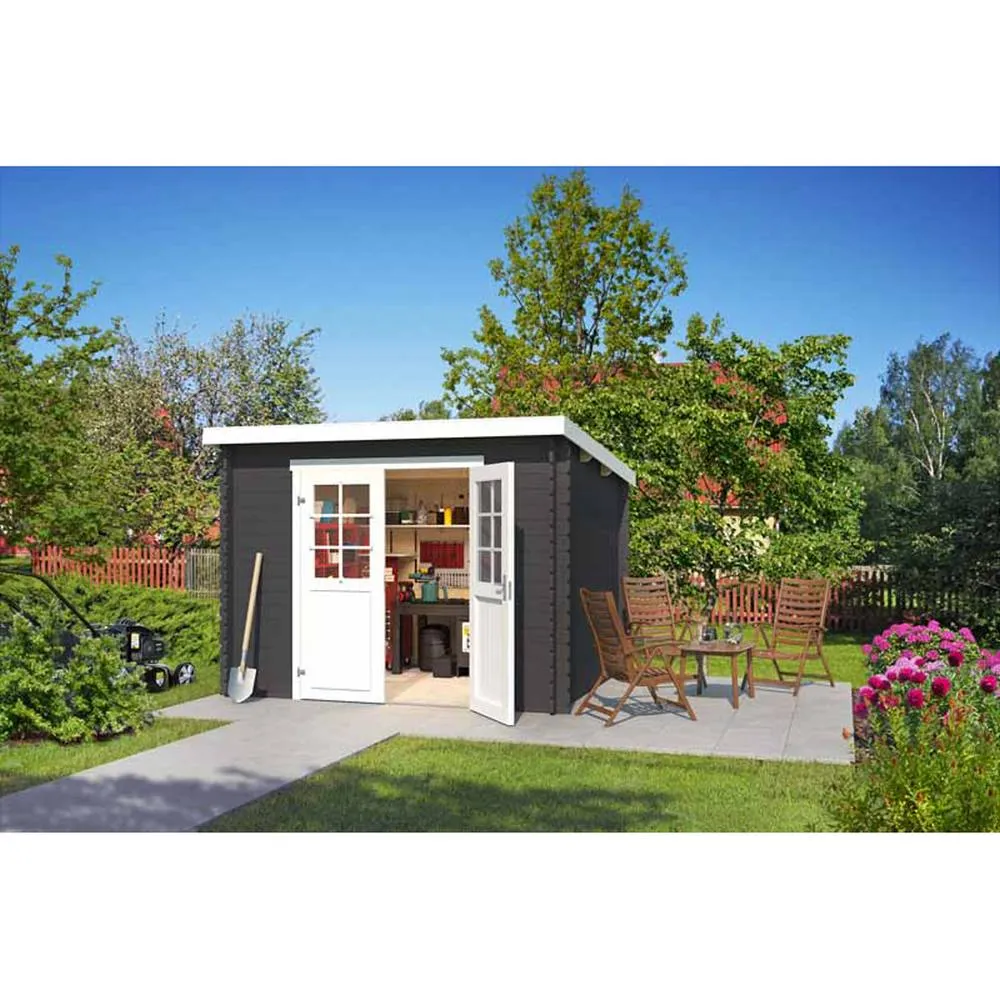 Lasita Maja Ltd San Jose 230-Log Cabin, Garden Room, Home Office L295xW268.7xH210.9cm in Light Brown 4