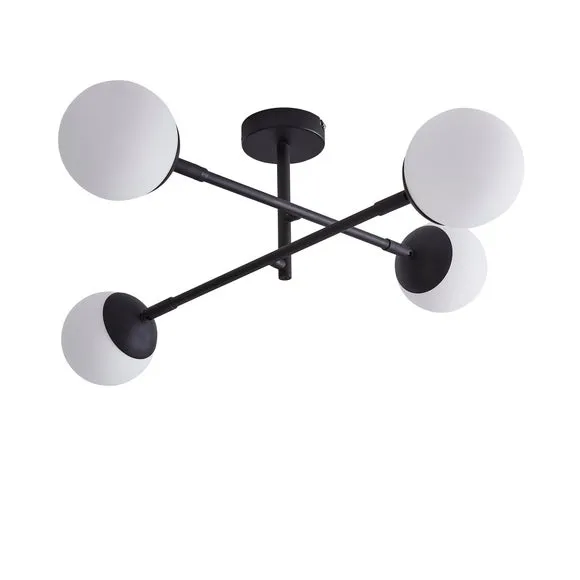 Elements Tela 4 Light Semi Flush Bathroom Ceiling Light 5