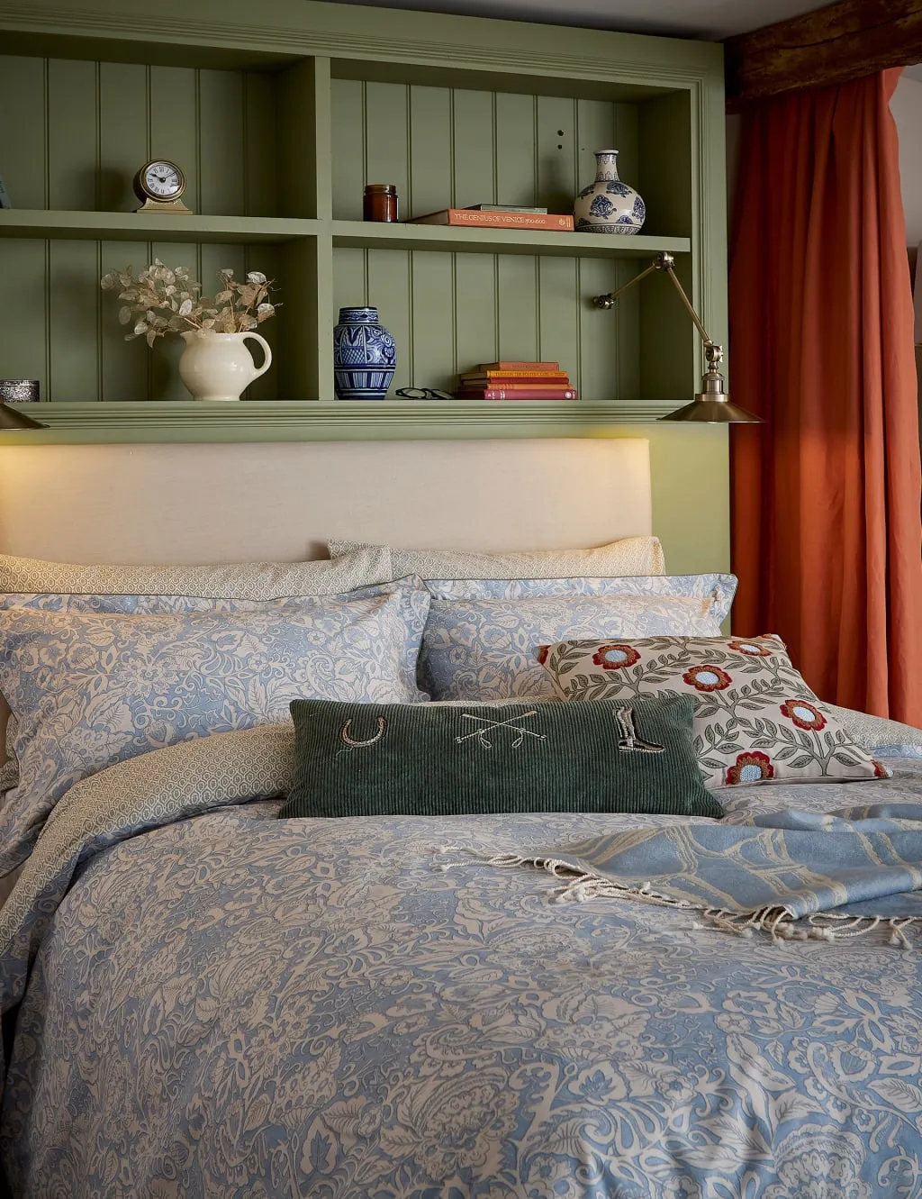 Joules Pure Cotton Balmoral Bedding Set Blue