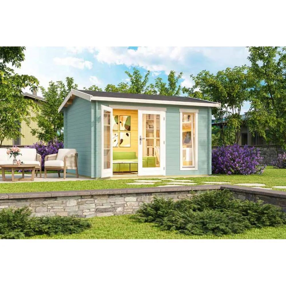 Lasita Maja Ltd Carlisle-Log Cabin, Garden Room, Home Office - L390xW350.8xH245.1 cm in Light Brown 5