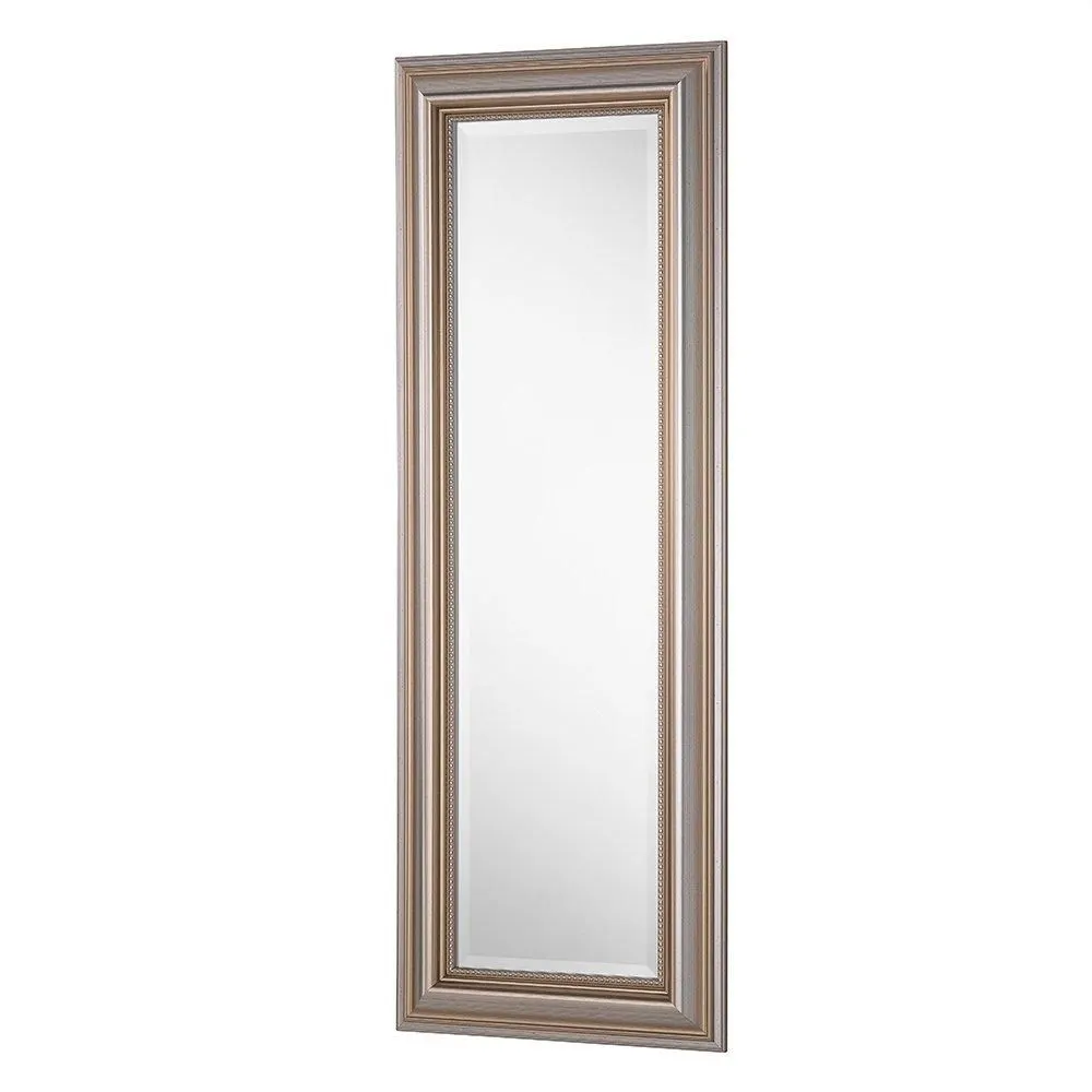 Yearn Mirrors Classic Champagne Beaded Mirror 131x47cm in Silver 3