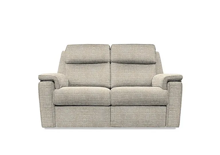 Thornbury 2 Seater Fabric Recliner Sofa with Headrests and Power Lumbar - Yarn Shale