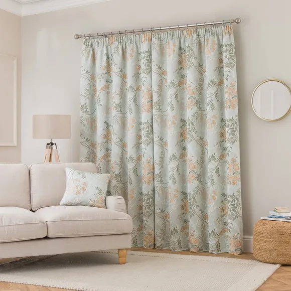 Trailing Wisteria Blackout Pencil Pleat Curtain (Blackout Available) 4