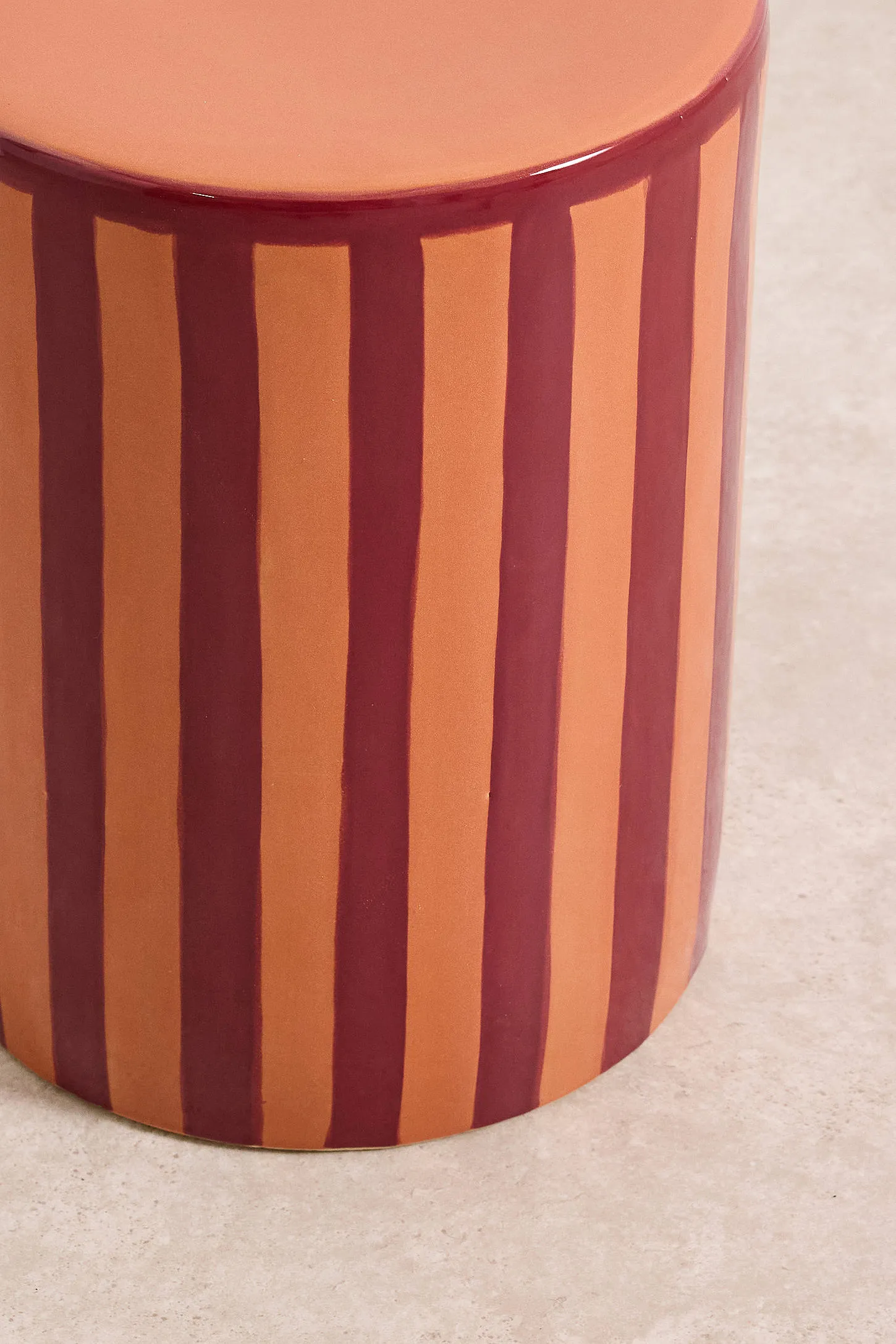 Striped Side Table - Pink 3