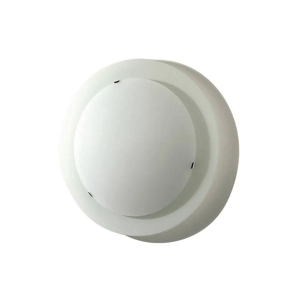 Netlighting Ruby Flush Fitting Medium Round 2 Light Satin Nickel in Grey