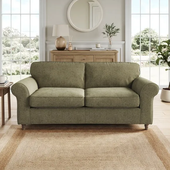 Flori Soft Chenille 3 Seater Sofa 1