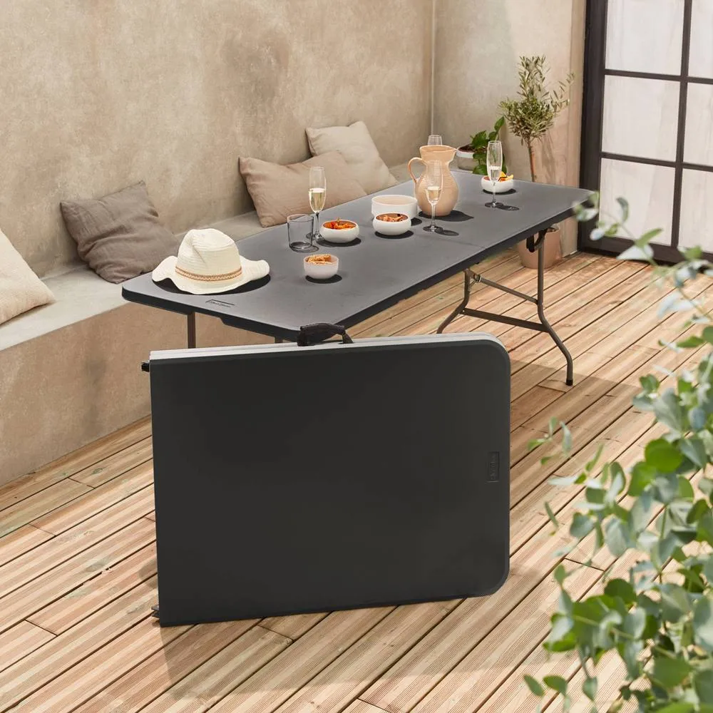 sweeek Pair of foldable plastic reception tables in Dark Grey 4