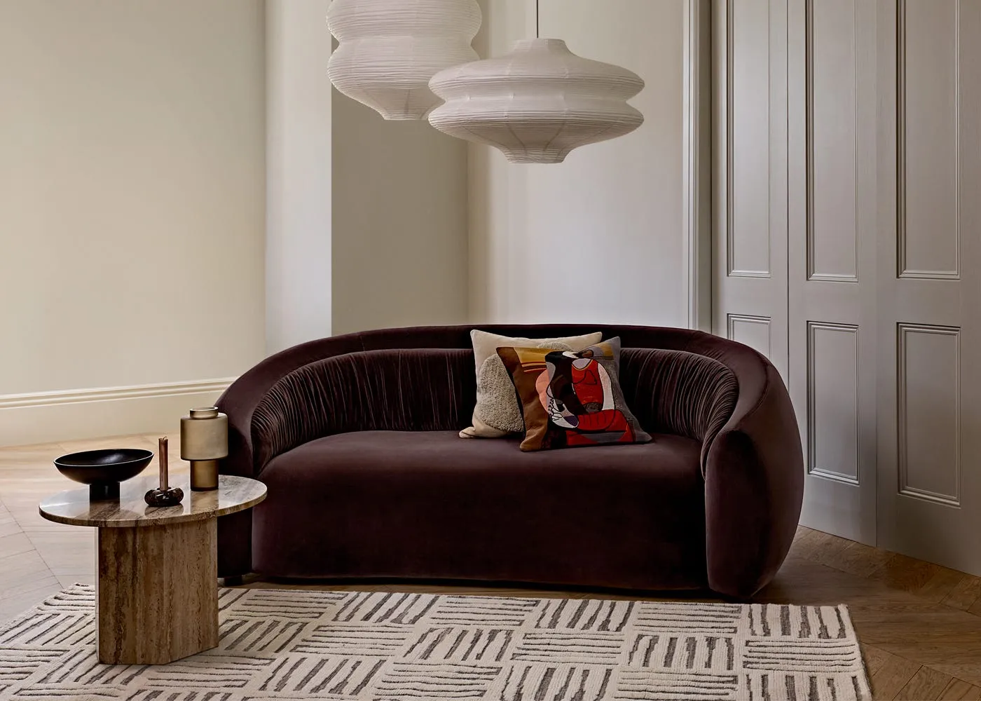 Heal's Flora 3 Seater Sofa Siena Cotton Pistachio