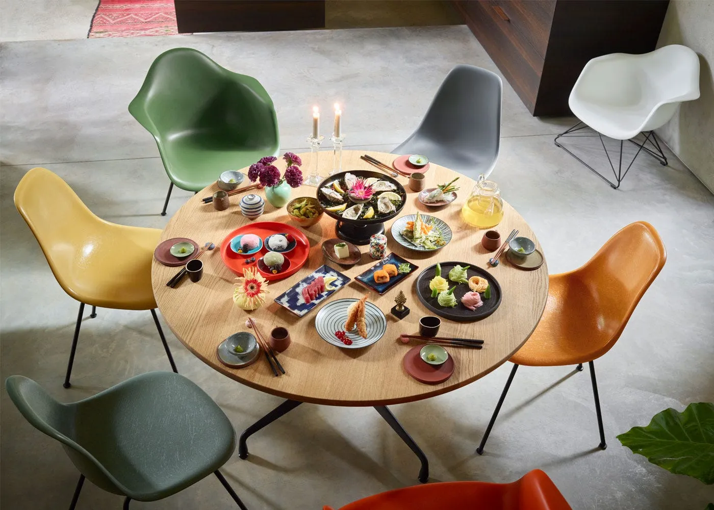 Vitra Eames DAX Armchair New Height Ice Grey Basic Dark Powder Coated Base 2