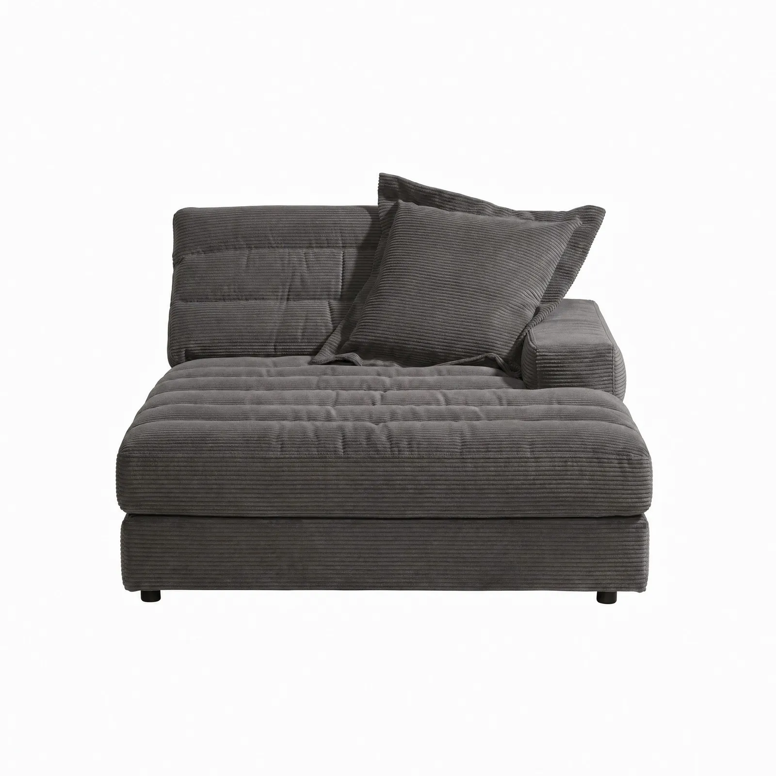Twain Long Longchair Armrest Right Modular Sofa, Grey Fabric | Barker & Stonehouse 2