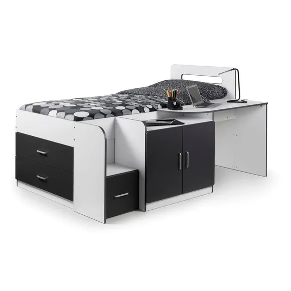Cookie Cabin Bed, White & Grey 2