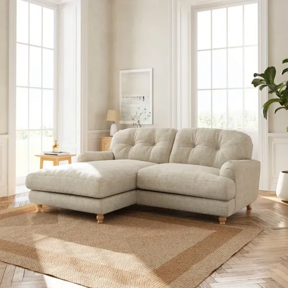 Martha Corner Chaise Basket Weave Sofa