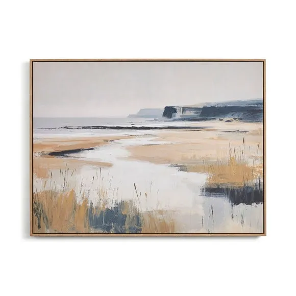 British Cliffside Scene Framed Canvas 3